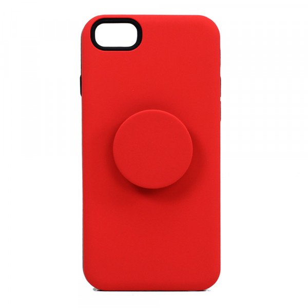 Wholesale iPhone 8 / 7 Pop Up Grip Stand Hybrid Case (Red)